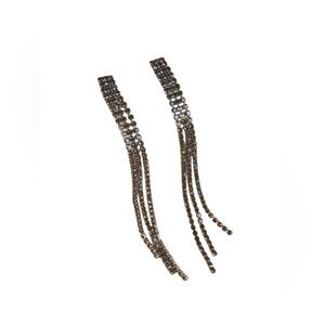 Rhinestone Tassel Earrings